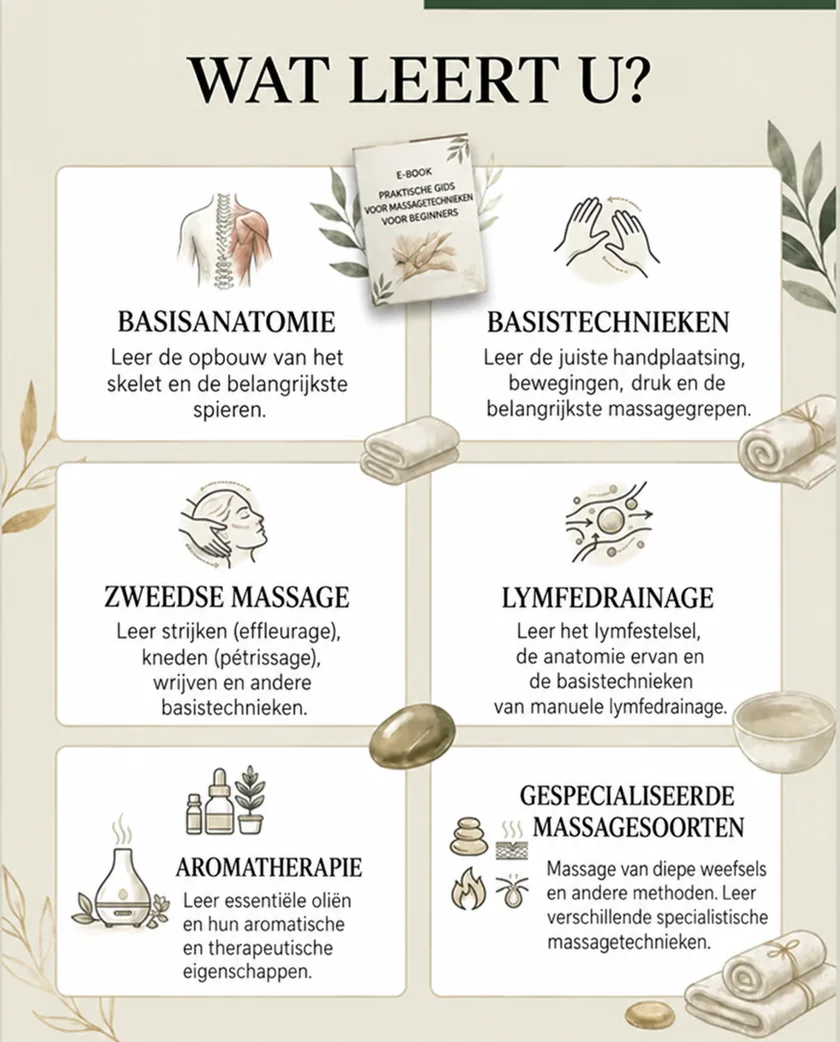 Infographic met de inhoud van de gids